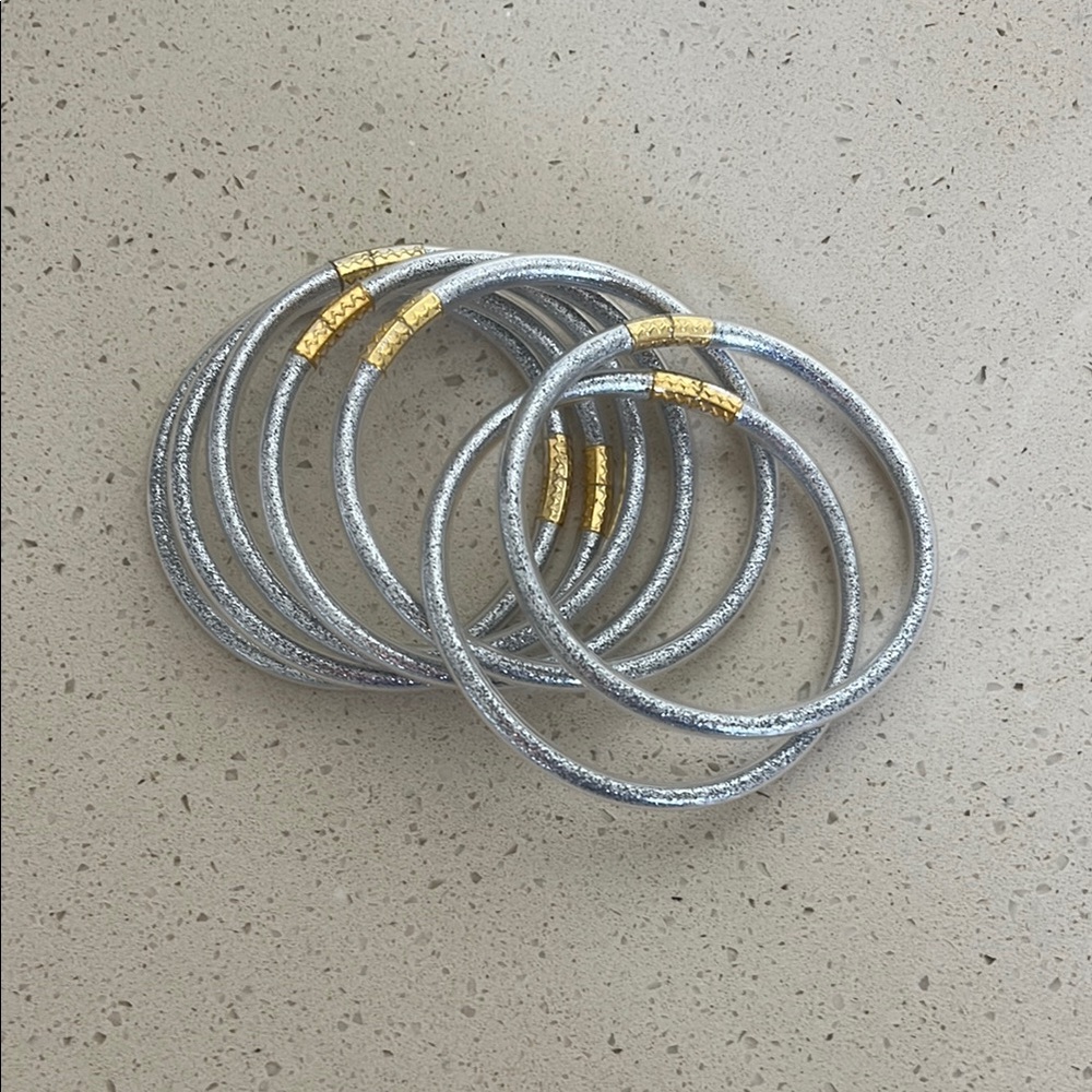 Silver and Gold Bangle Set